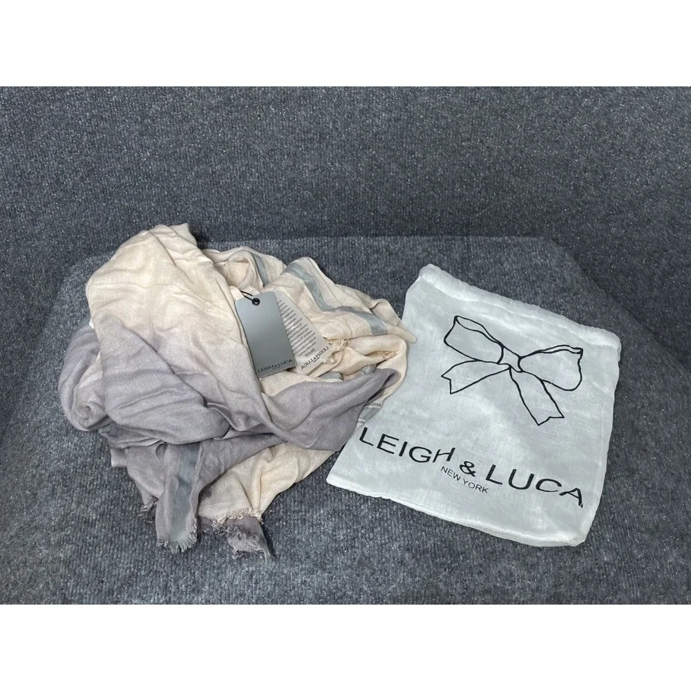 Leigh and Luca Lux Modal Scarf Women One Size Rectangle‎ Fringe 75x39 NEW NWT